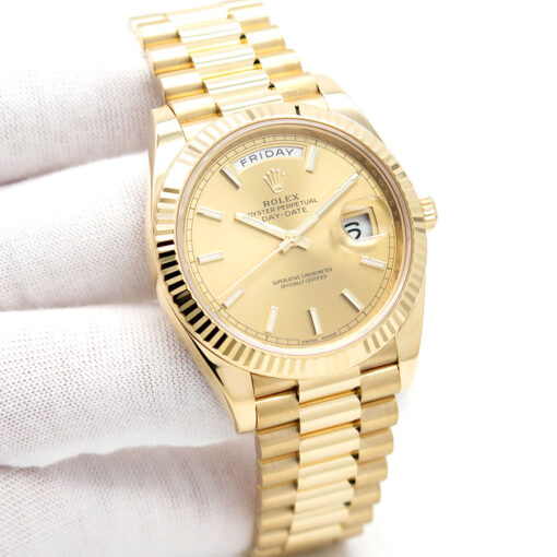 Rolex 228238 Day Date 40 18K Yellow Gold with Champagne Stick Dial