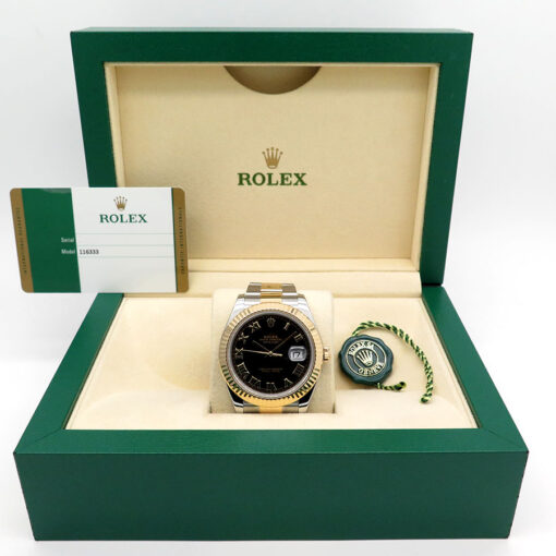 Rolex 116333 Datejust II 18K/SS with Black Roman Dial on Oyster - Image 2