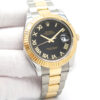 Rolex 116333 Datejust II 18K/SS with Black Roman Dial on Oyster