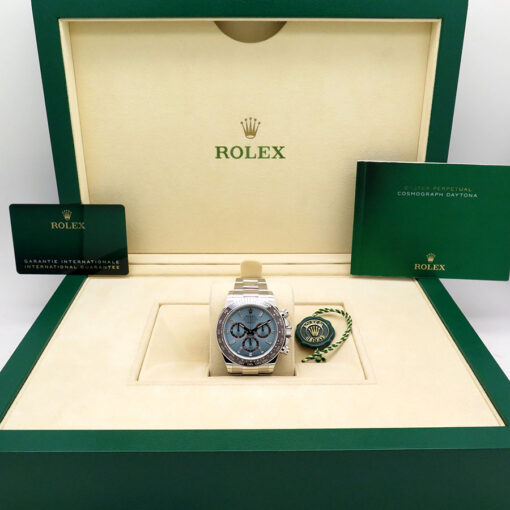 Rolex 126506 Cosmograph Daytona Platinum with Ice Blue Diamond Baguette Dial - Image 2
