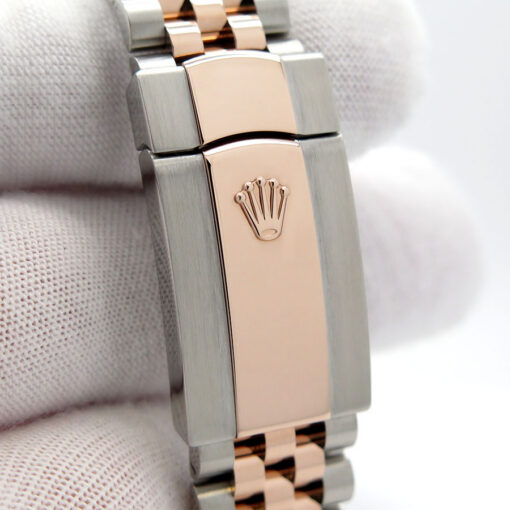 Rolex 126201 Datejust 18K/SS with Rose Roman Diamond VI/IX Dial on Jubilee - Image 7