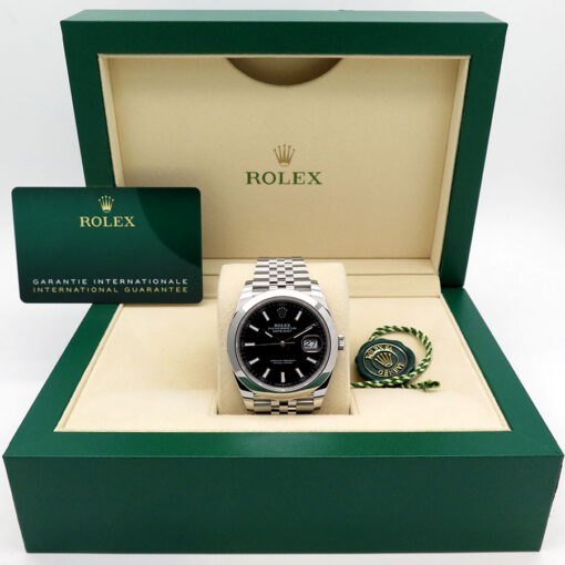 Rolex 126300 Datejust 41 with Black Stick Dial on Jubilee - Image 2
