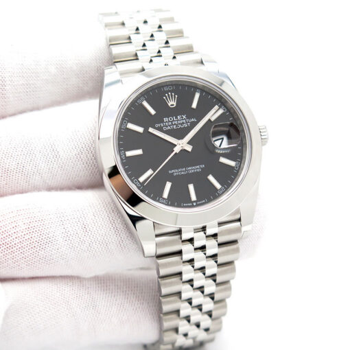 Rolex 126300 Datejust 41 with Black Stick Dial on Jubilee