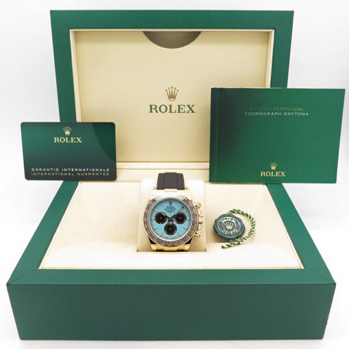 Rolex 126518LN Cosmograph Daytona 18K Yellow Gold with Turquoise Dial - Image 2