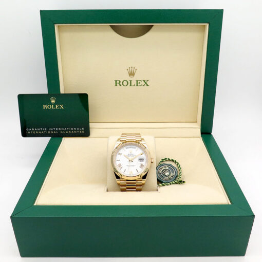 Rolex 228238 Day Date 40 18K Yellow Gold with White Roman Dial - Image 2