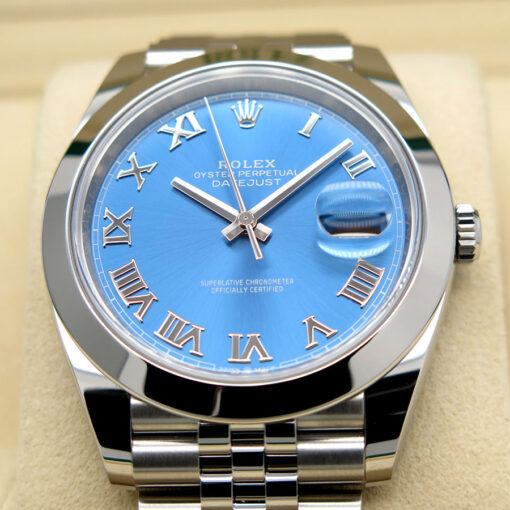 Rolex 126300 Datejust 41 with Blue Azzurro Dial on Jubilee - Image 3