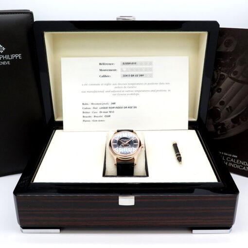 Patek Philippe 5205R Complications Annual Calendar Moon with Black Dial on Deployment Clasp - Image 2