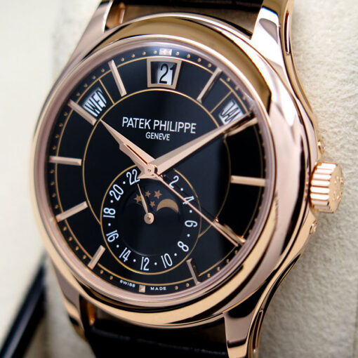 Patek Philippe 5205R Complications Annual Calendar Moon with Black Dial on Deployment Clasp - Image 3