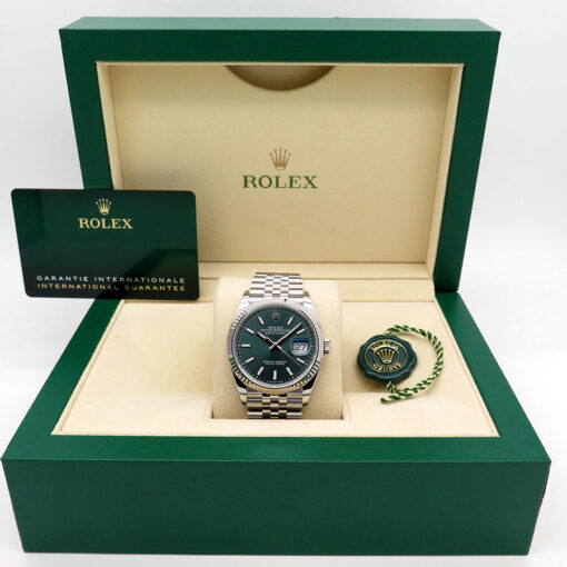 Rolex 126234 Datejust with Mint Green Dial on Jubilee - Image 2