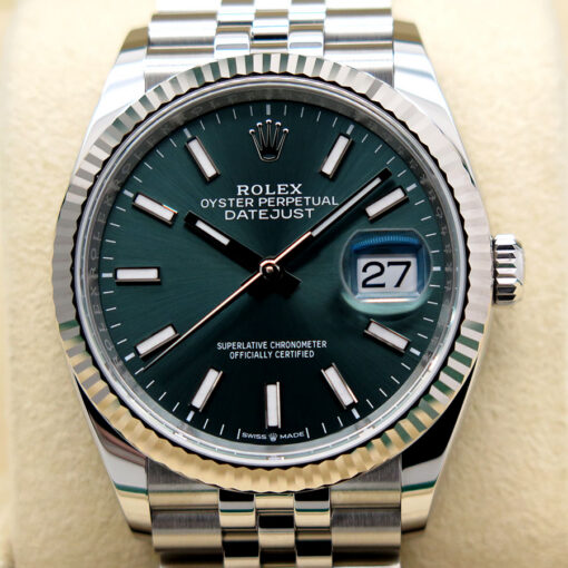 Rolex 126234 Datejust with Mint Green Dial on Jubilee - Image 3