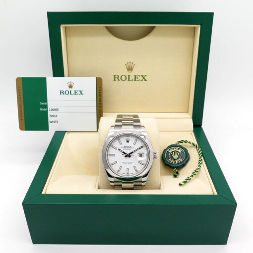 Rolex 126300 Datejust 41 with White Stick Dial on Oyster - Image 2