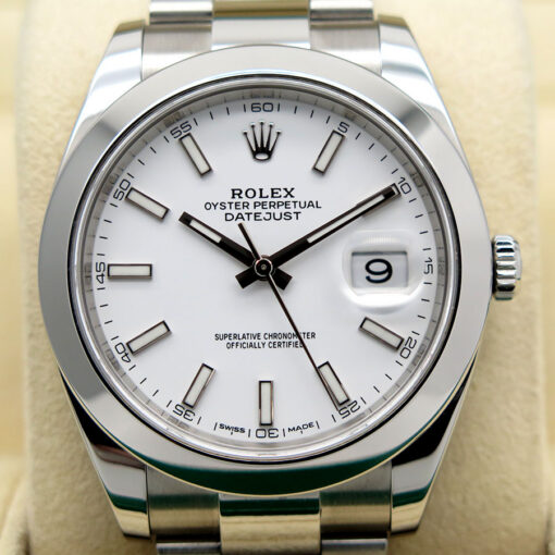 Rolex 126300 Datejust 41 with White Stick Dial on Oyster - Image 3