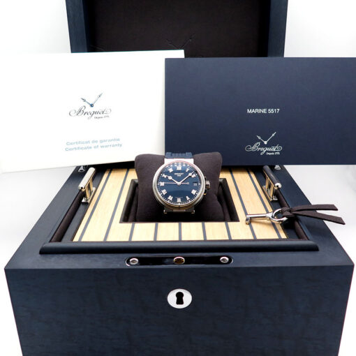 Alternative view of Breguet Marine 5517 Titanium Automatic 40mm with Blue Dial