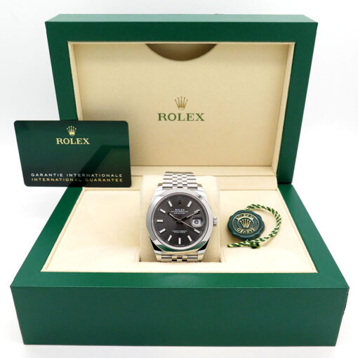 Rolex 126300 Datejust 41 with Slate Stick Dial on Jubilee - Image 2