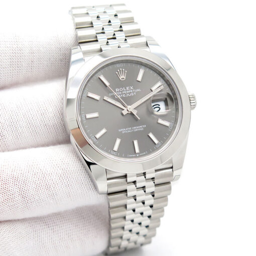 Rolex 126300 Datejust 41 with Slate Stick Dial on Jubilee