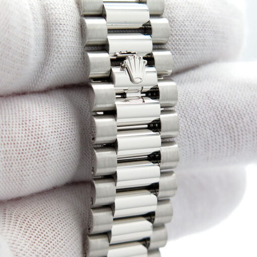 Rolex 228236 Day Date 40 Platinum with Ice Blue Diamond Baguette Dial - Image 7