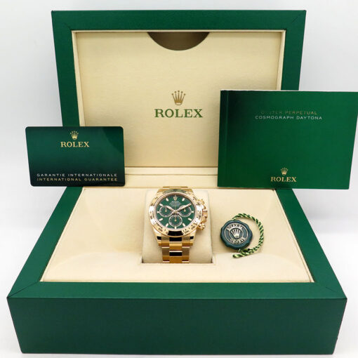 Rolex 116508 Cosmograph Daytona 18K Yellow Gold with Green Dial - Image 2