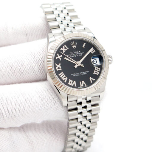 Rolex 278274 Datejust with Black Roman Dial on Jubilee