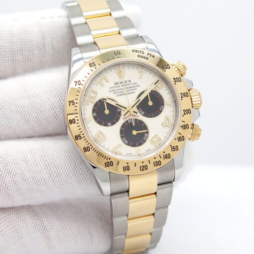 Rolex 116523 Cosmograph Daytona 18K/SS with Ivory Arabic Dial