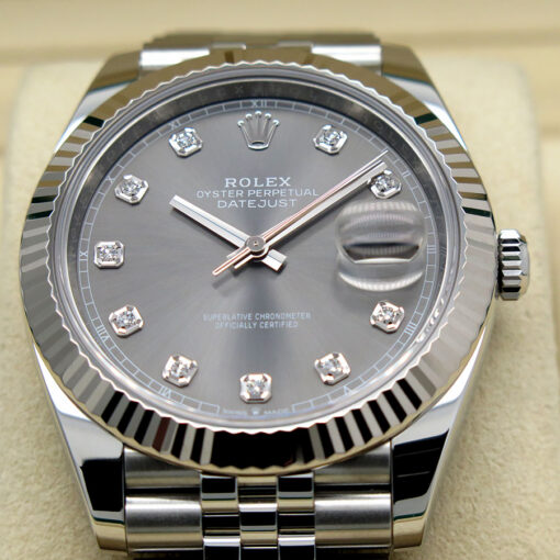 Rolex 126334 Datejust 41 with Slate Diamond Dial on Jubilee - Image 3