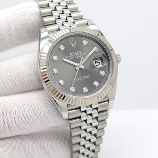 Rolex 126334 Datejust 41 with Slate Diamond Dial on Jubilee