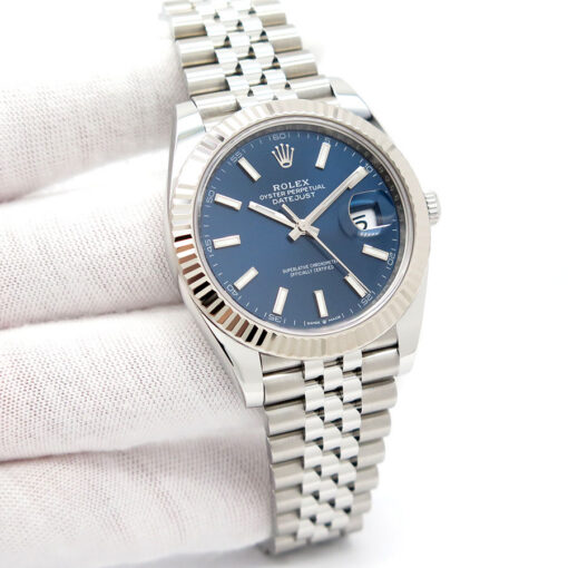 Rolex 126334 Datejust 41 with Blue Stick Dial on Jubilee