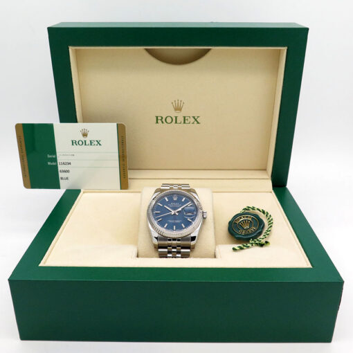 Rolex 116234 Datejust with Blue Stick Dial on Jubilee - Image 2