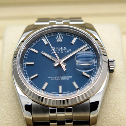 Rolex 116234 Datejust with Blue Stick Dial on Jubilee - Image 4