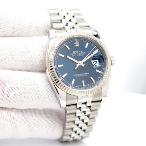Rolex 116234 Datejust with Blue Stick Dial on Jubilee