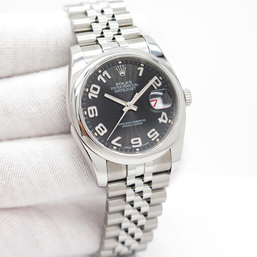 Rolex 116200 Datejust with Black Concentric Arabic Dial
