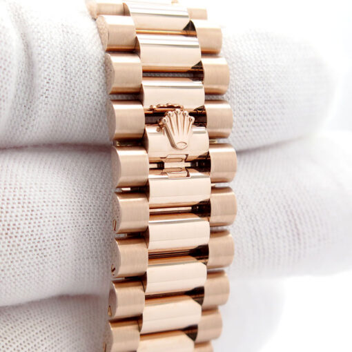 Rolex 228345RBR Day Date 40 18K Rose Gold with Slate Ombre Roman Dial and Diamond Bezel - Image 7