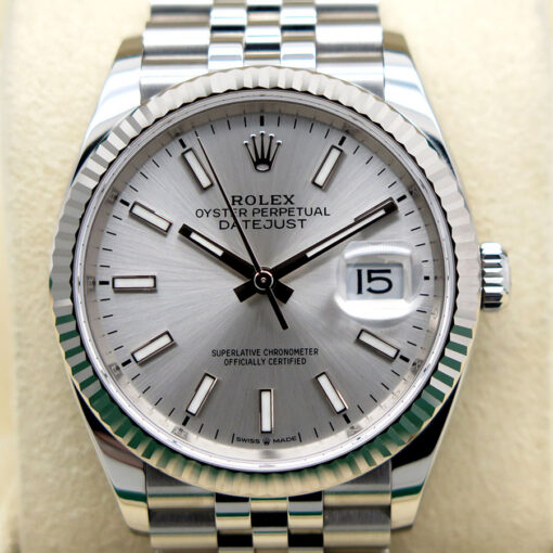 Rolex 126234 Datejust with Silver Stick Dial on Jubilee - Image 3