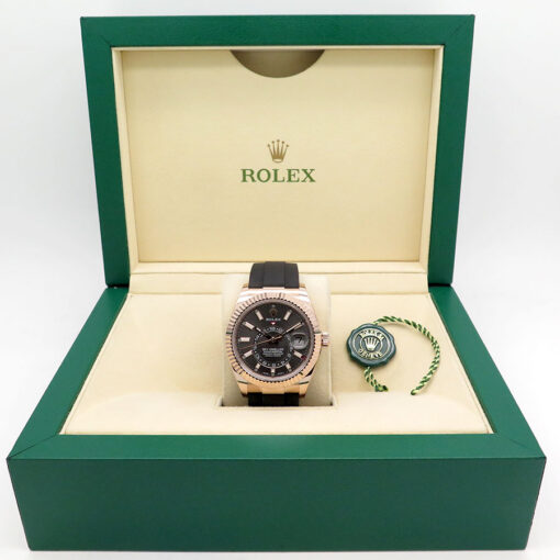 Rolex 336235 Skydweller 18K Rose Gold with Slate Dial on Oysterflex - Image 2