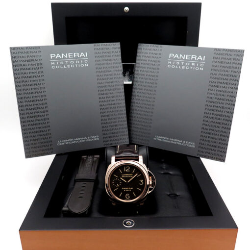 Panerai PAM 511 Luminor Marina 8 Days 18K Rose Gold with Brown Dial 44mm - Image 2