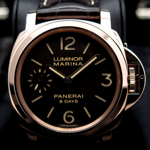 Panerai PAM 511 Luminor Marina 8 Days 18K Rose Gold with Brown Dial 44mm - Image 3