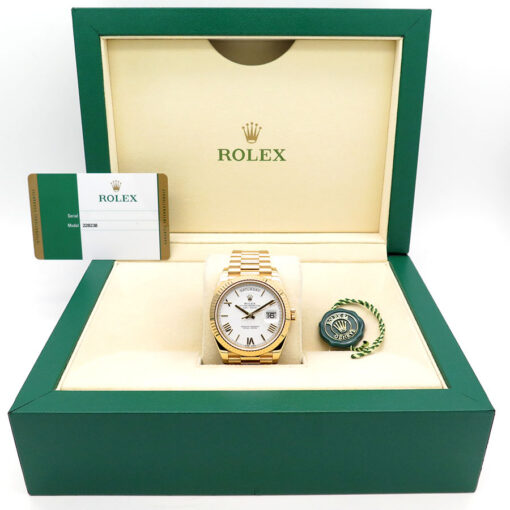 Rolex 228238 Day Date 40 18K Yellow Gold with White Roman Dial - Image 2