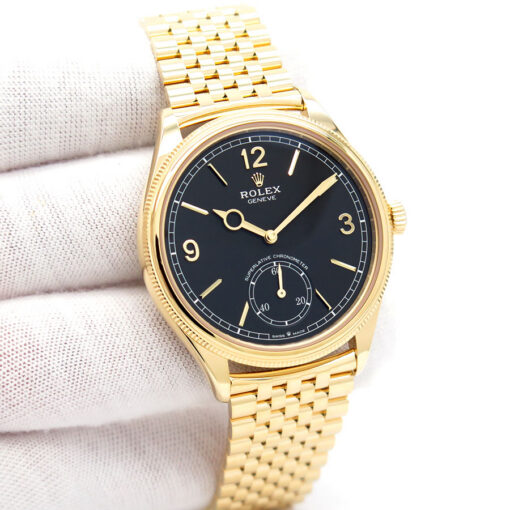 Rolex 52508 Perpetual 1908 with Black Dial 39mm on Bracelet