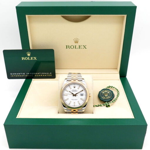 Rolex 126333 Datejust 41 18K/SS with White Stick Dial on Jubilee - Image 2