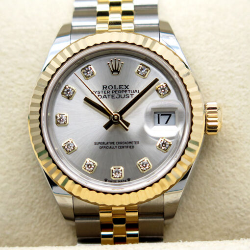 Rolex 279173 Datejust 18K/SS with Silver Diamond Dial on Jubilee - Image 3