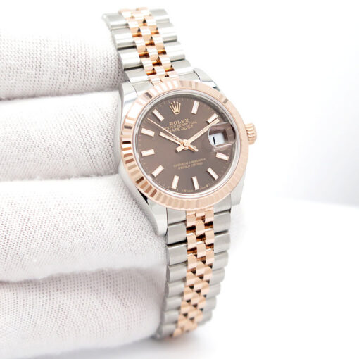 Rolex 279171 Datejust 18K/SS with Chocolate Stick Dial on Jubilee