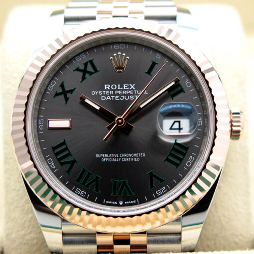 Rolex 126331 Datejust 41 18K/SS with Slate Roman Dial on Jubilee - Image 3