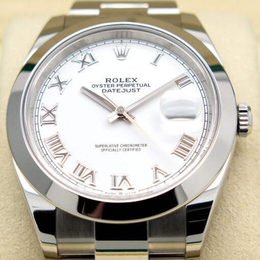Rolex 126300 Datejust 41 with White Roman Dial on Oyster - Image 3