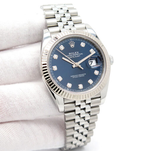 Rolex 126334 Datejust 41 with Blue Diamond Dial on Jubilee