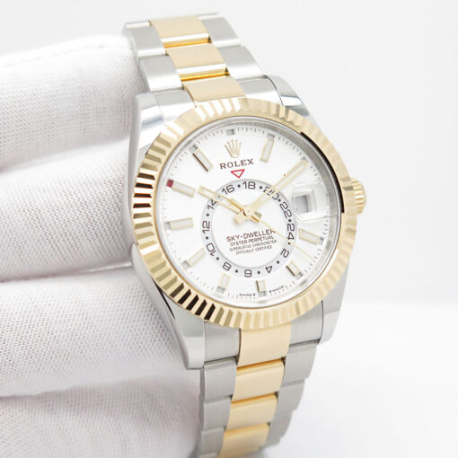 Rolex 336933 Skydweller 18K/SS with White Dial on Oyster