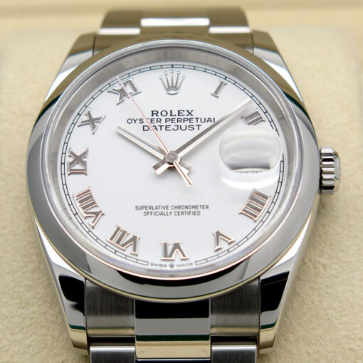 Rolex 126200 Datejust with White Roman Dial on Oyster - Image 3