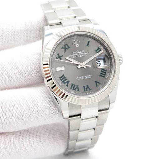 Rolex 126334 Datejust 41 with Slate Roman Dial on Oyster