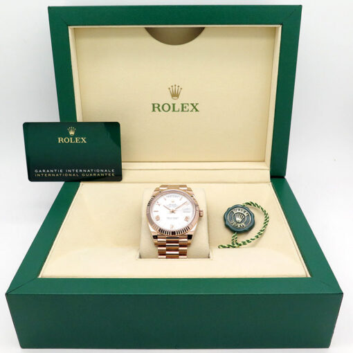 Rolex 228235 Day Date 40 18K Rose Gold with White Roman Dial - Image 2