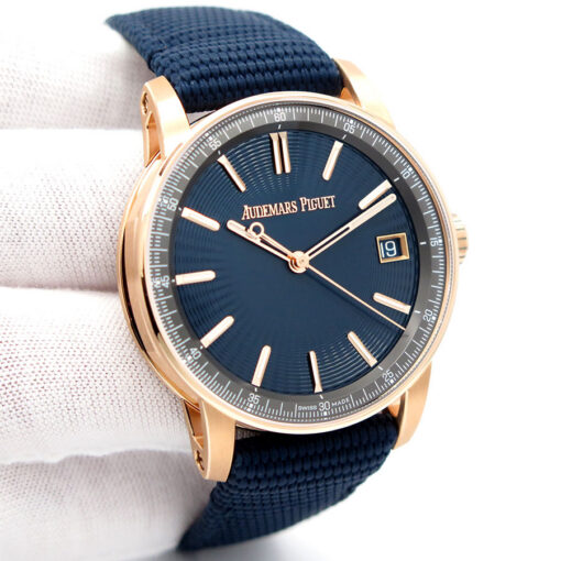 Audemars Piguet 15210OR Code 11.59 Automatic 18K Rose Gold with Blue Dial
