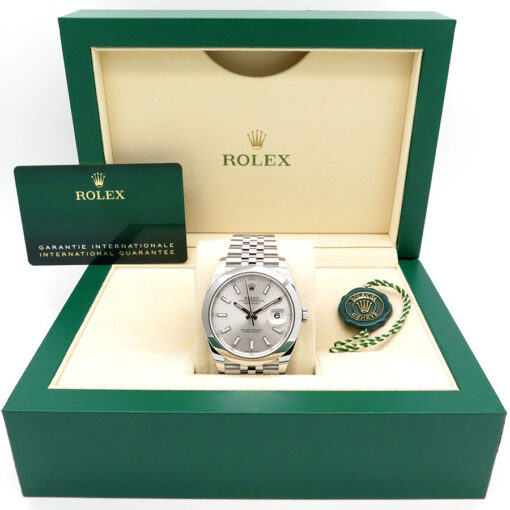 Rolex 126300 Datejust 41 with Silver Stick Dial on Jubilee - Image 2