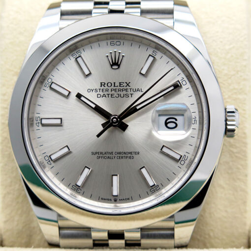 Rolex 126300 Datejust 41 with Silver Stick Dial on Jubilee - Image 3